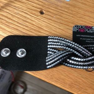 Paparazzi crisscross CZ stone black bracelet gray light purple new fuchsia green